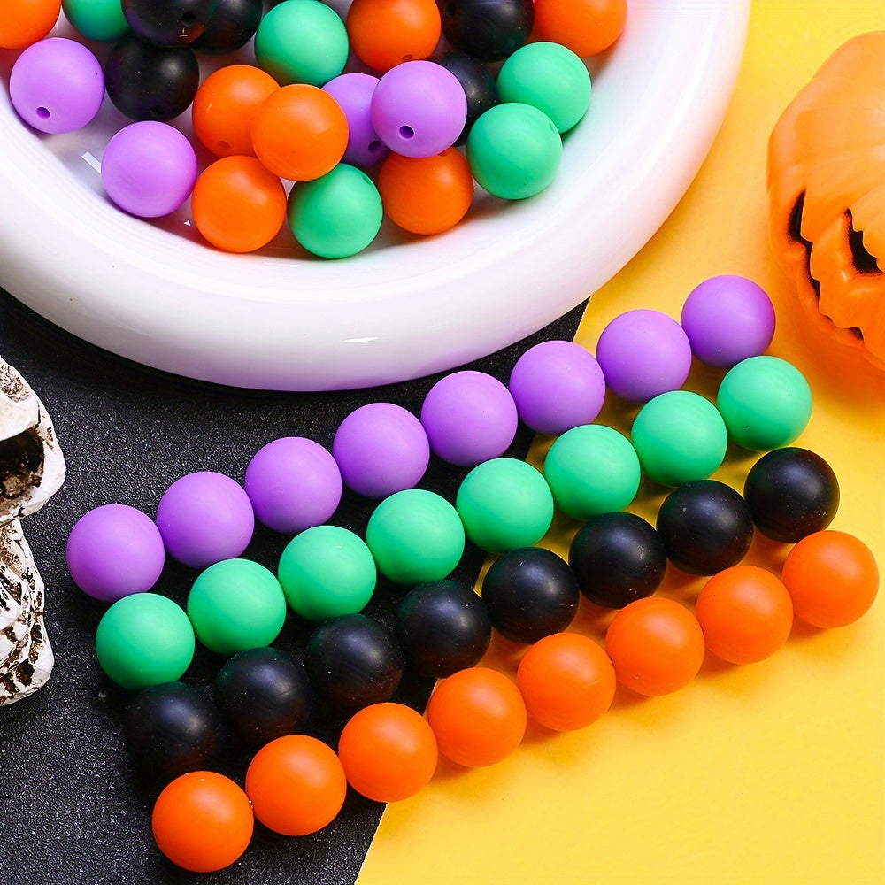 15mm Halloween Round Silicone Beads
