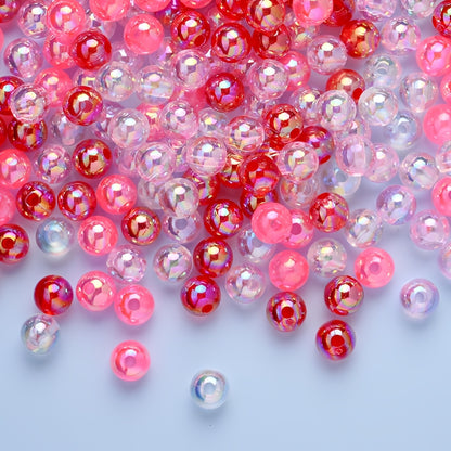 8mm Pink AB Color Acrylic Round Beads
