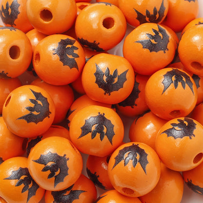 16mm Halloween Wooden Beads