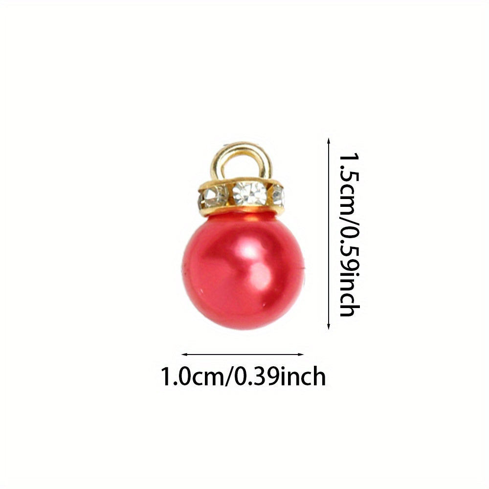 Christmas Imitation Pearl Pendant Beads