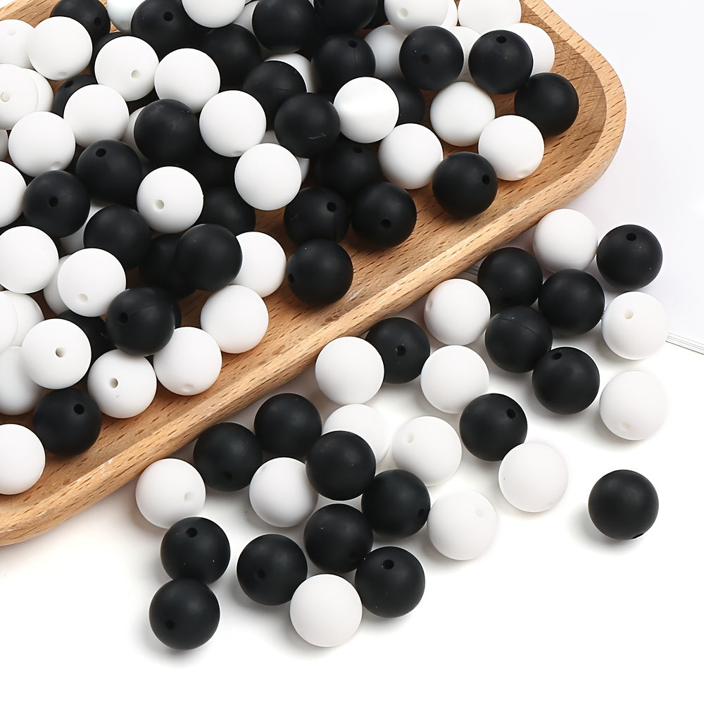 15mm Round Silicone Beads for Keychain Making