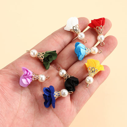 10pcs Colorful Petal Tassel Charm Pendants