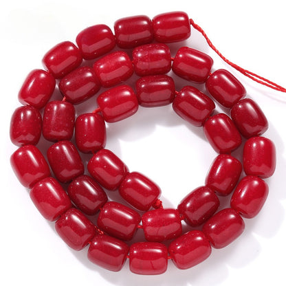 8 × 12mm Red Coral Natural Stone Spacer Beads
