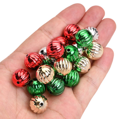 16mm Christmas Pumpkin Acrylic Beads