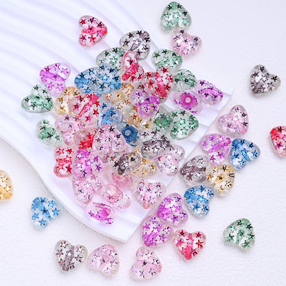 17.5x20mm Sanding Heart Acrylic Beads