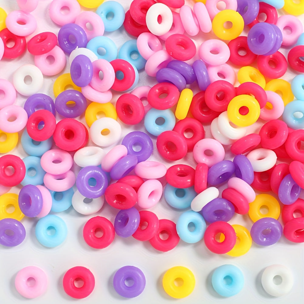 10mm Mixed Color Silicone Ring Gasket Beads, 50pcs