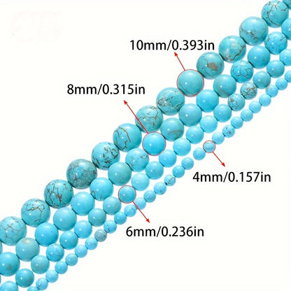 Blue Stone Round Spacer Beads