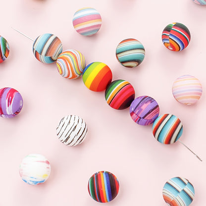 15mm Rainbow Universe Silicone Beads