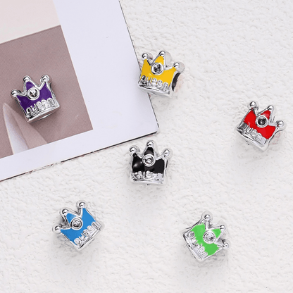 11x8.6mm Crown Big Hole Spacer Beads