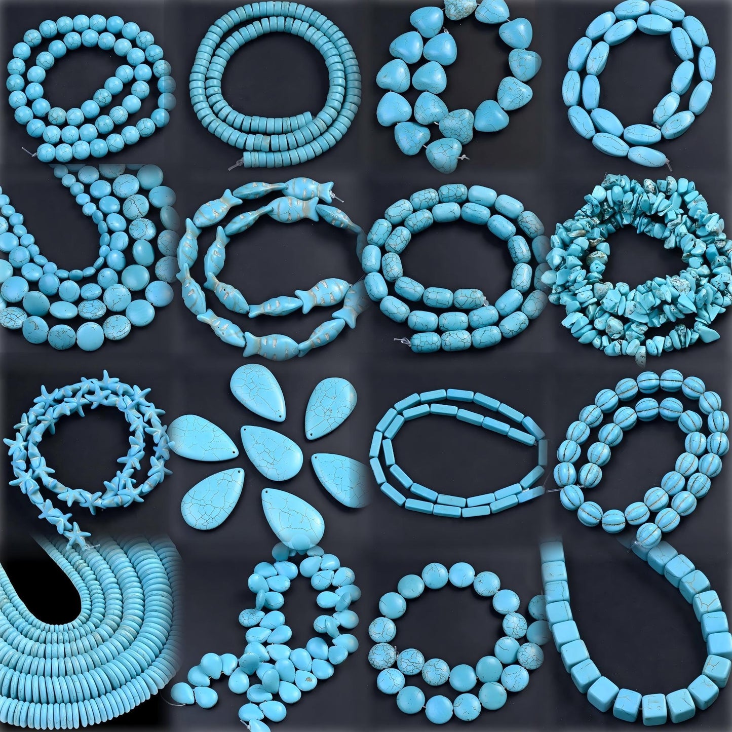 100-Piece Luminous Mix Acrylic Glow in The Dark Round Spacer Beads