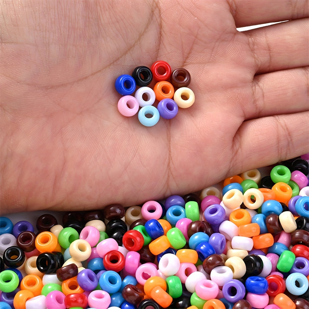 Black and White Plum Blossom Acrylic Spacer Beads