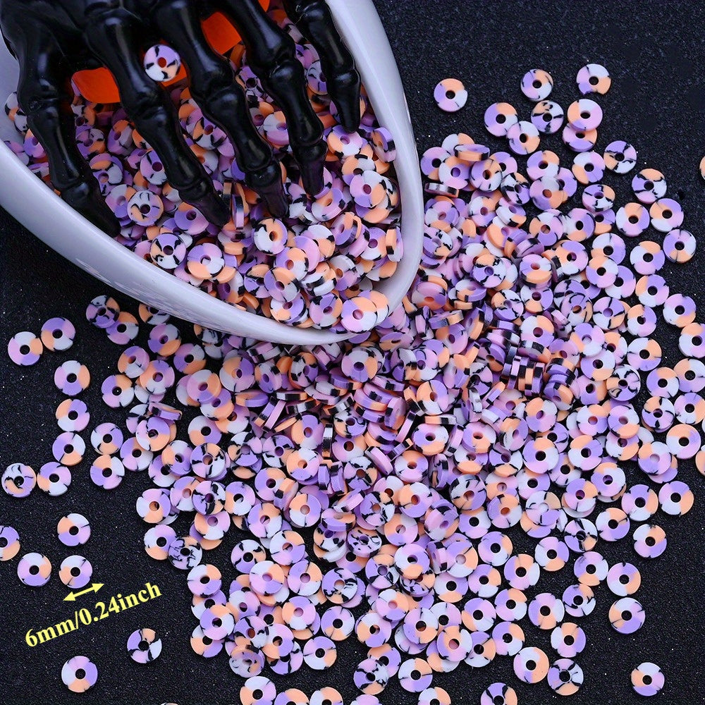 6mm Halloween Soft Clay Slice Beads
