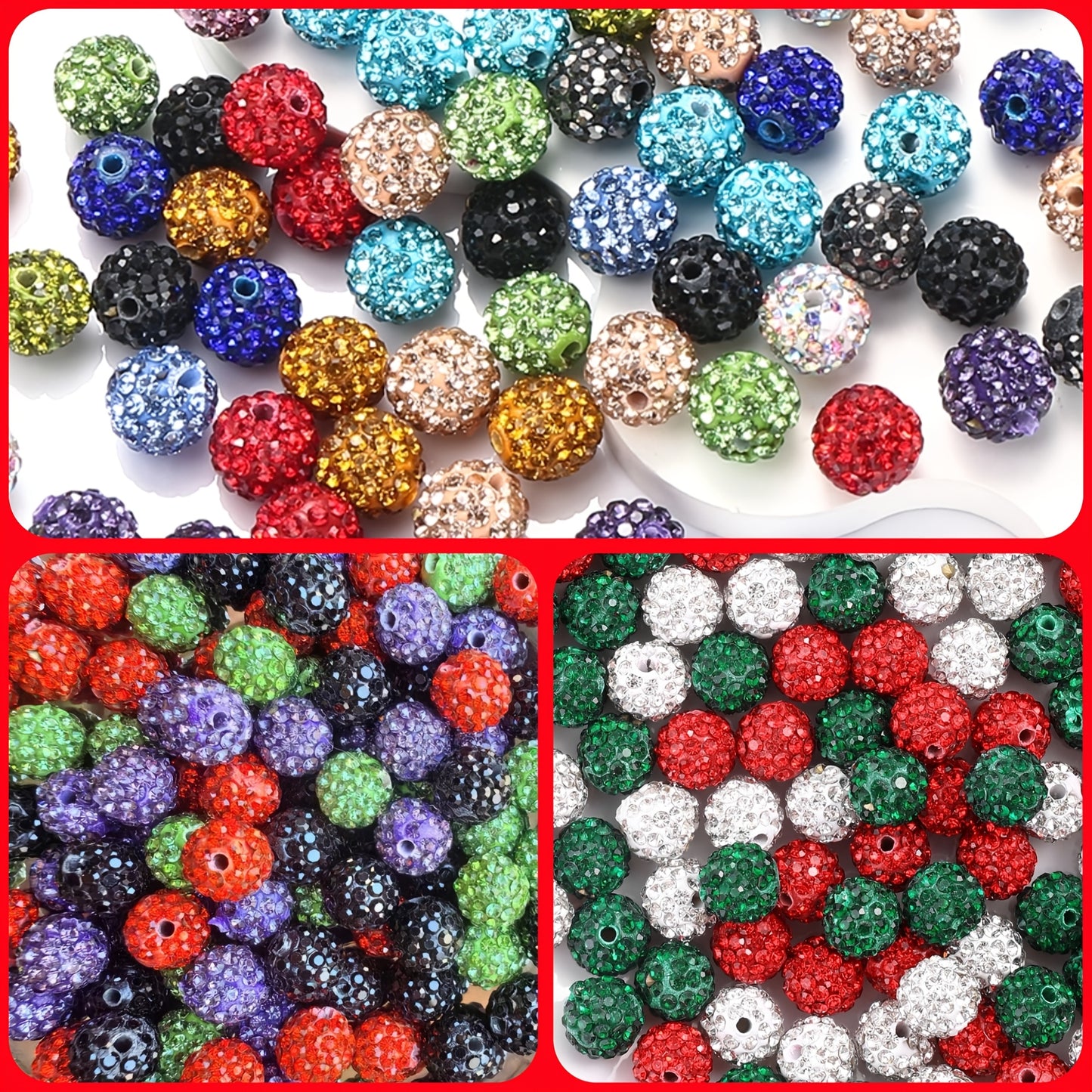 AB Color Acrylic Heart & Star Beads
