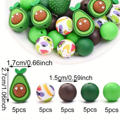 3D Fruit Series Silicone Scent Beads Set