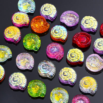 AB Conch Glass Beads