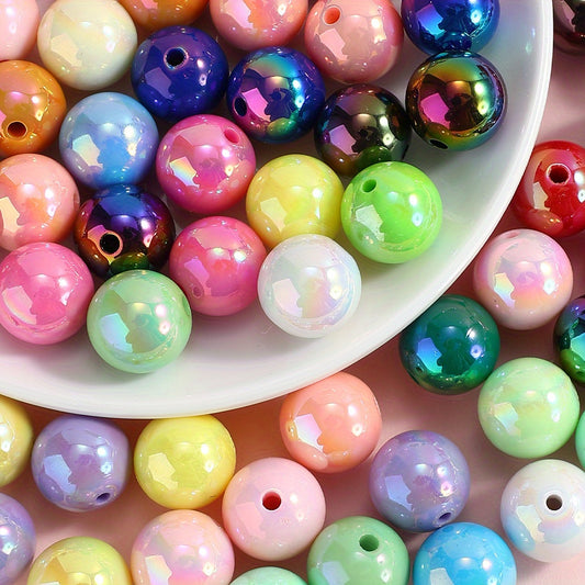 20pcs 16mm UV Color Acrylic Round Beads
