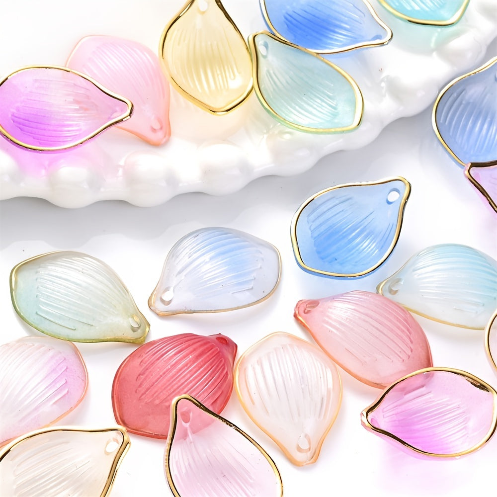 Lotus Leaf Acrylic Beads
