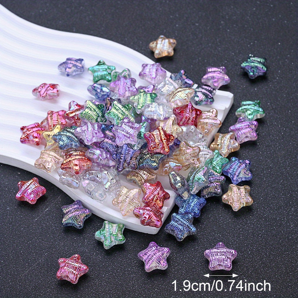 19mm Acrylic Starfish Water Ripple Beads