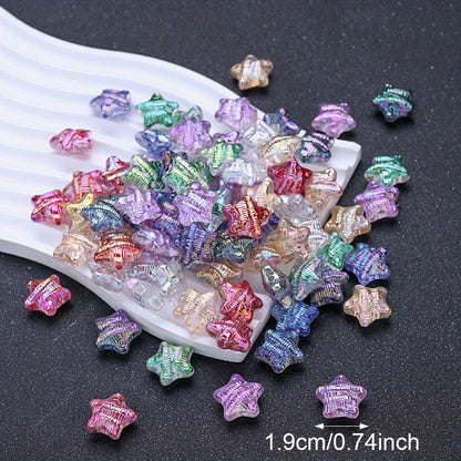 19mm Acrylic Starfish Water Ripple Beads