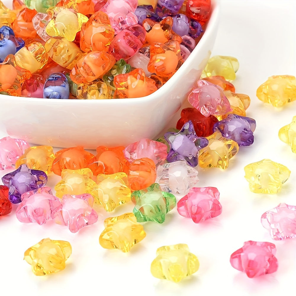 50pcs 12mm Multicolor Acrylic Star Beads
