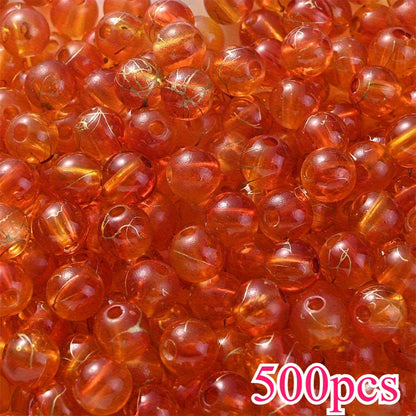 8mm Gradient Acrylic Golden Line Beads