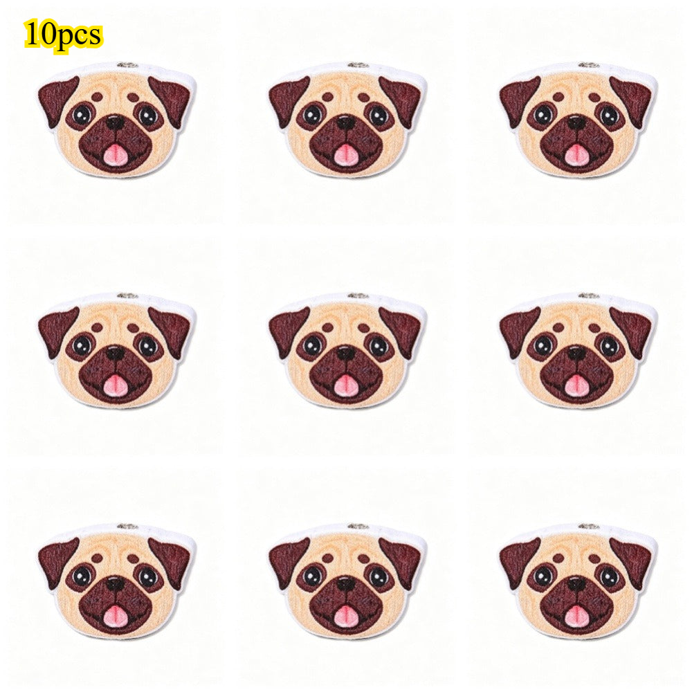 Dog-Themed Wooden Beads