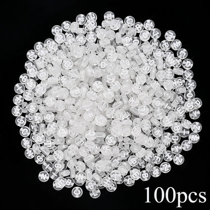 7mm Rainbow Acrylic Letter Beads