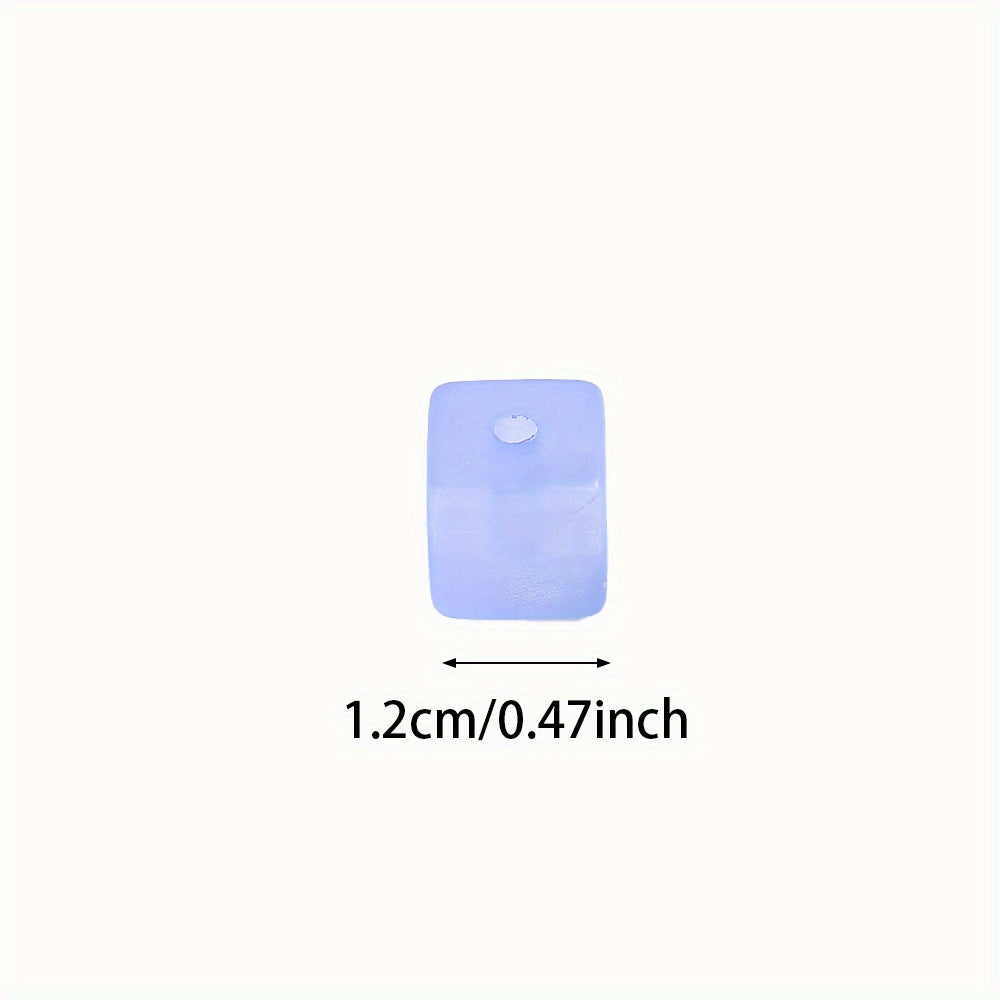 Candy Color Frosted Square Acrylic Beads