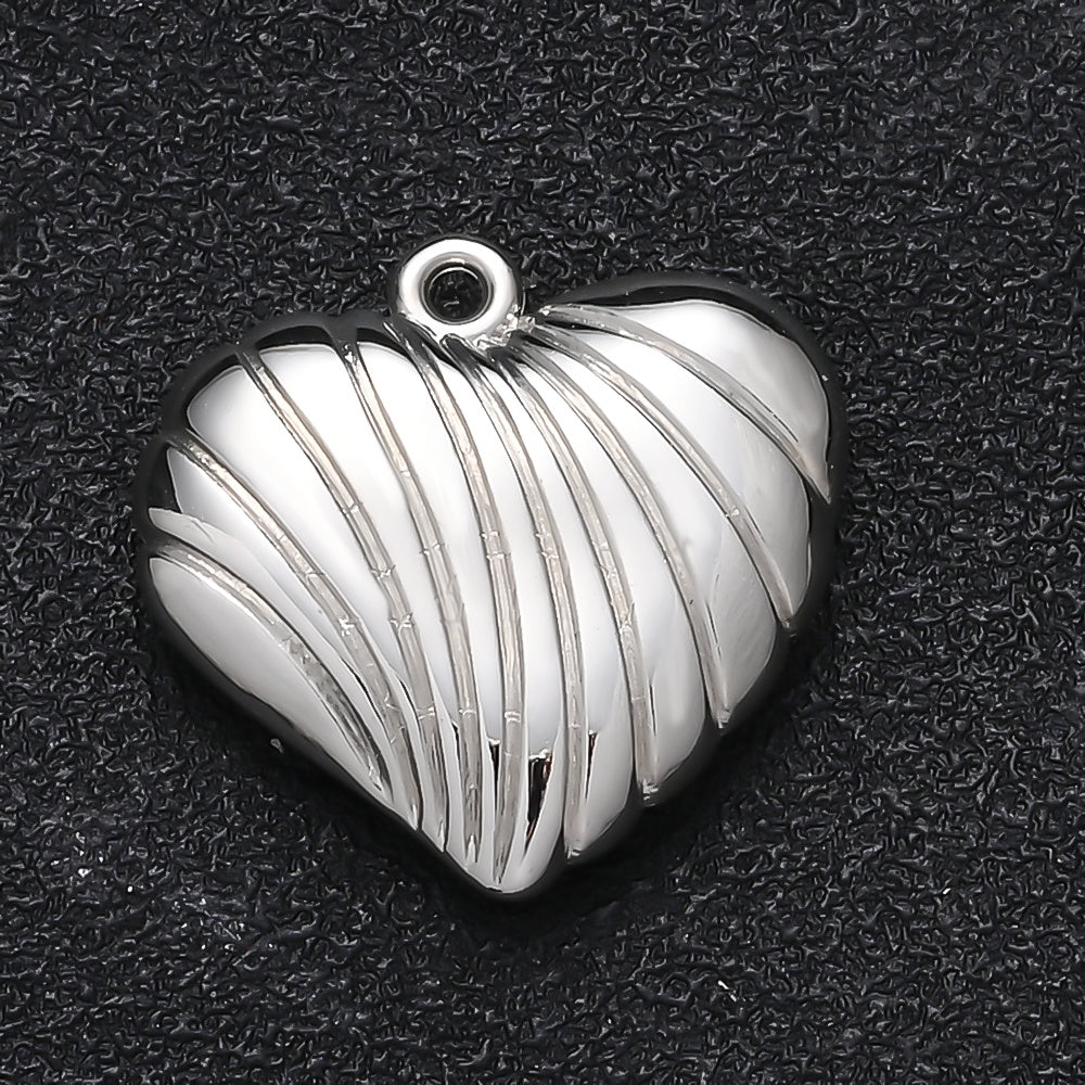 Textured Heart Pendant Beads
