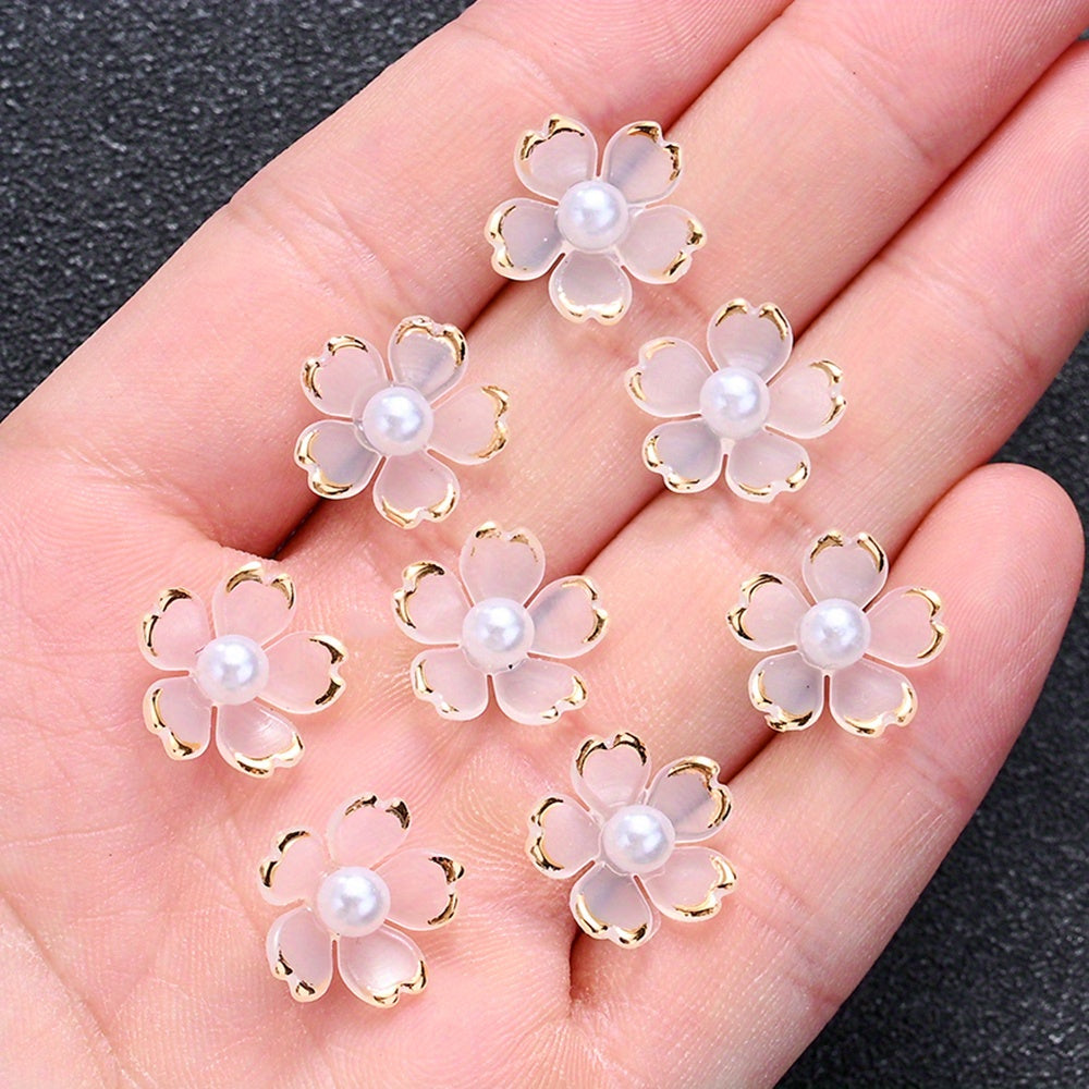 15mm Translucent Flower Acrylic Beads