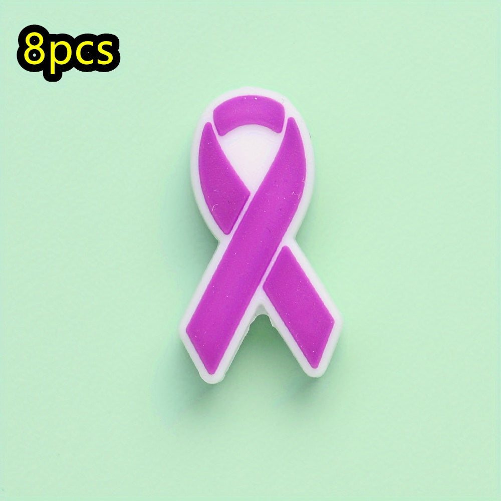 Cancer Awareness Ribbon Focal Beads