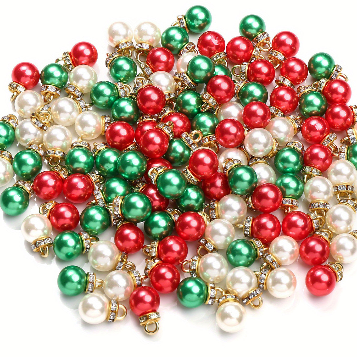 Christmas Imitation Pearl Pendant Beads