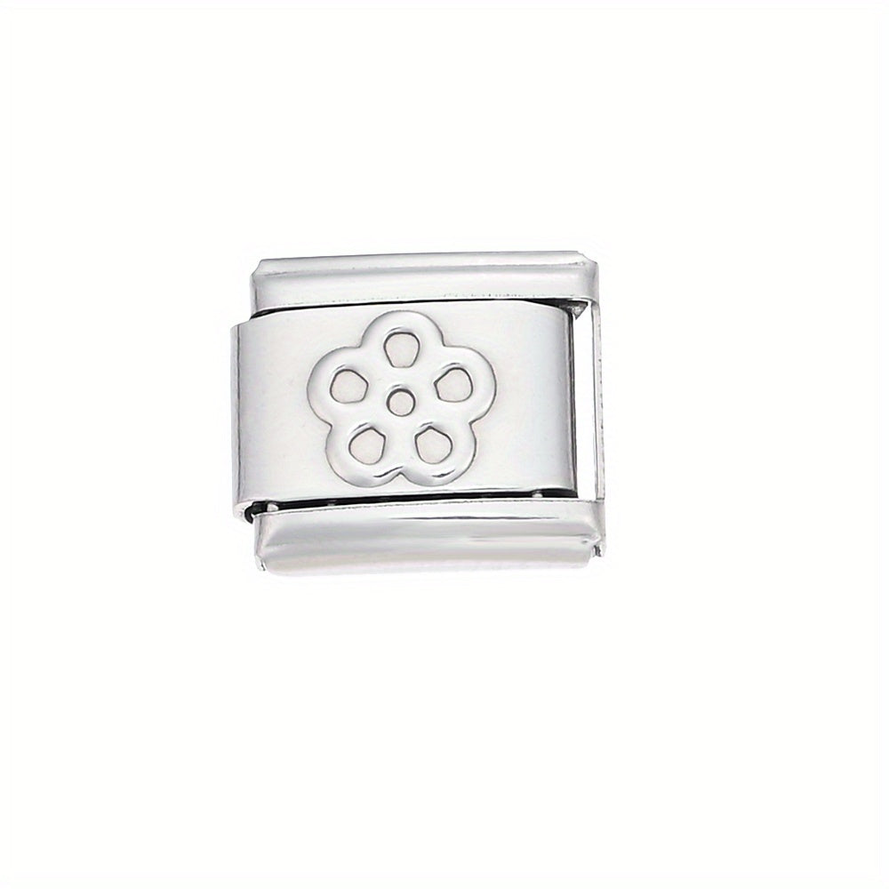 1pc 9x10mm Stainless Steel Petal Module Charm Bead