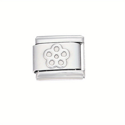 1pc 9x10mm Stainless Steel Petal Module Charm Bead