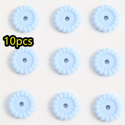 10pcs/set 12/15mm Round Silicone Beads
