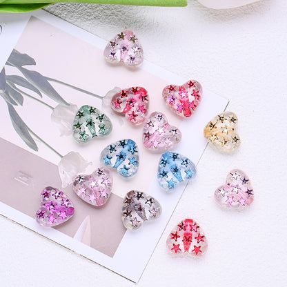 17.5x20mm Sanding Heart Acrylic Beads
