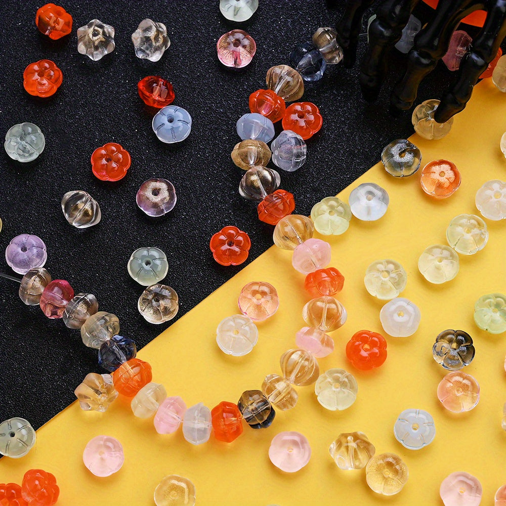Halloween Pumpkin Glass Beads