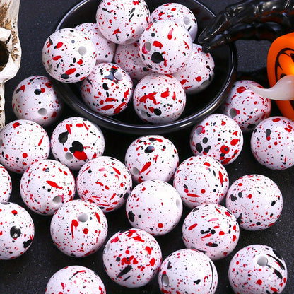 20mm Acrylic Dinosaur Egg Design Beads
