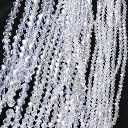 200/400pcs 6mm AB Crystal Glass Faceted Beads