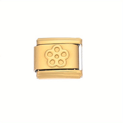 1pc 9x10mm Stainless Steel Petal Module Charm Bead