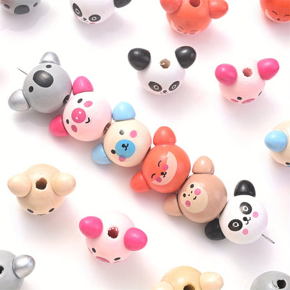 10pcs 20x27mm Animal Shaped Wood Beads