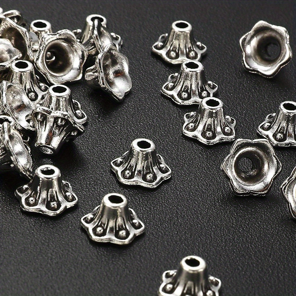 50pcs Alloy Morning Glory Spacer Beads