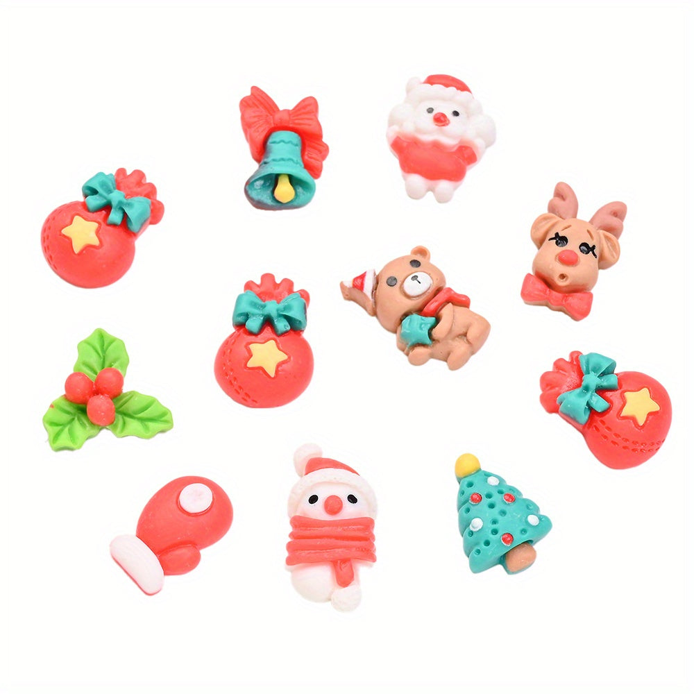 Christmas Resin Flat Back Beads
