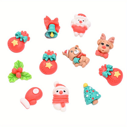 Christmas Resin Flat Back Beads