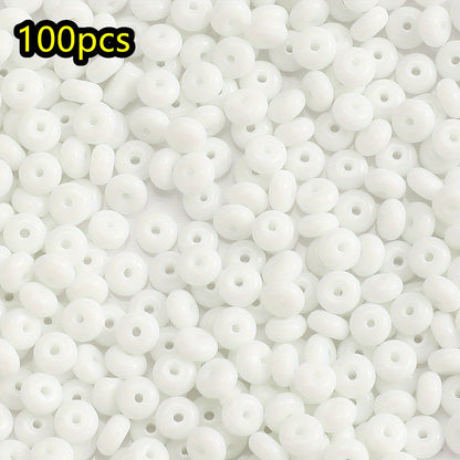 100pcs 3x6mm Multicolor Rondelle Glass Beads