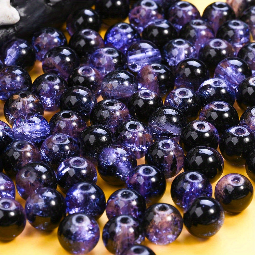 8/10mm Halloween Crack Glazed Beads
