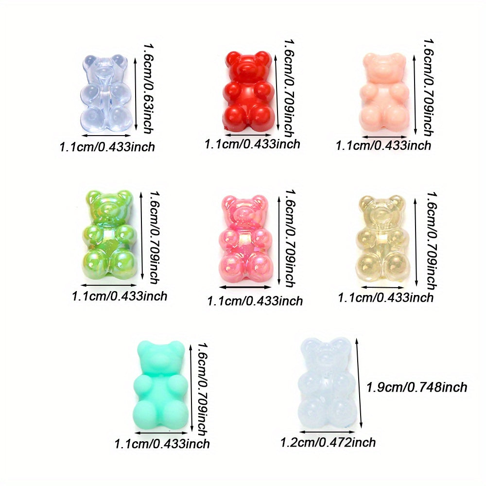 Assorted Bear Acrylic Jewelry Beads
