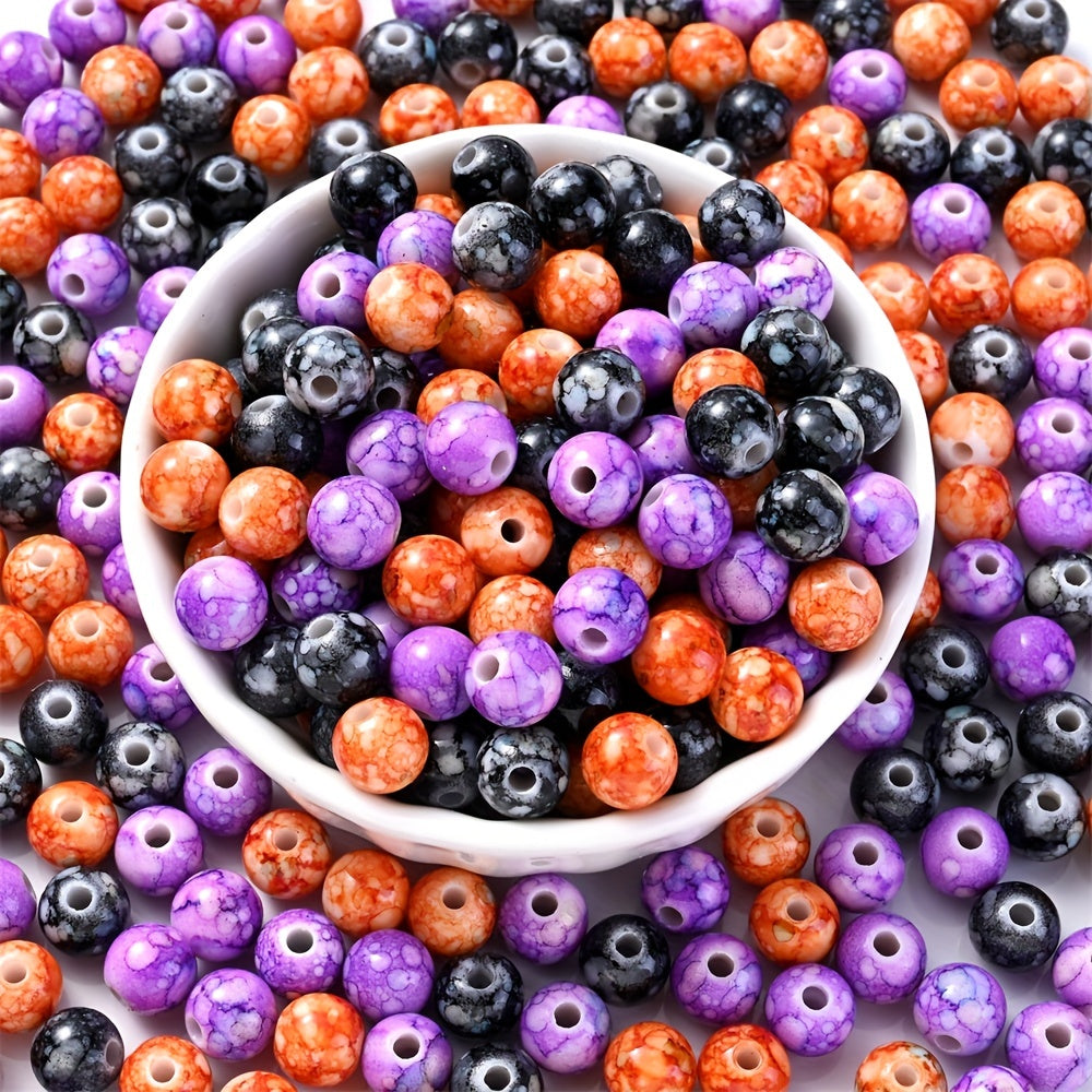Halloween Acrylic Cracked Beads