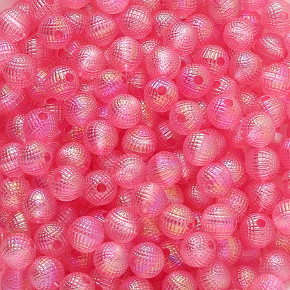 12mm AB Dreamy Gradient Fish Scale Round Flatback Resin Beads