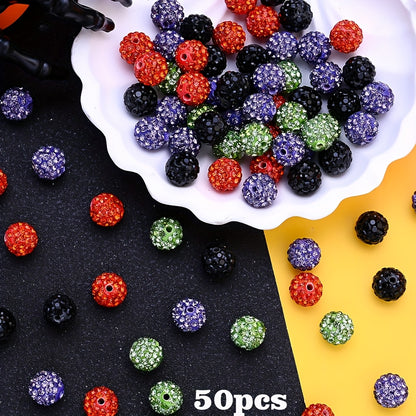 Halloween Disco Ball Acrylic Beads